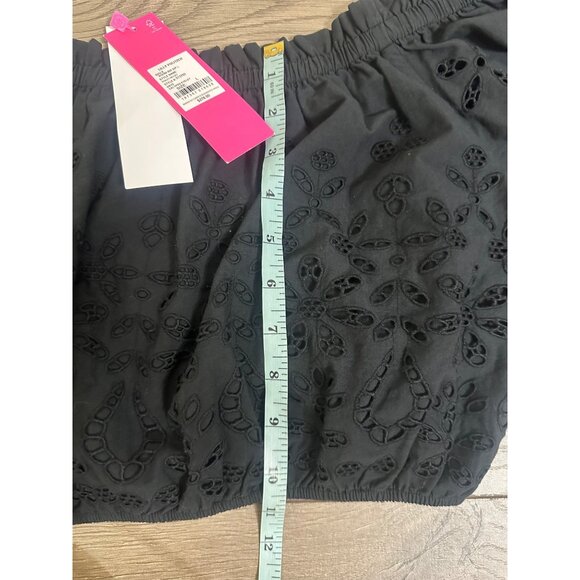 Lilly Pulitzer Penley Onyx Calypso Eyelet Crop Top Large NWT - Picture 7 of 9